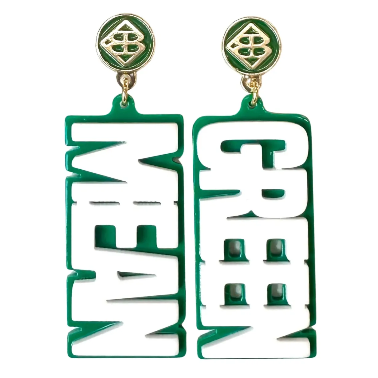 north_texas_white_mean_gr_0.webp North Texas White MEAN GREEN Earrings-Brianna Cannon Sale