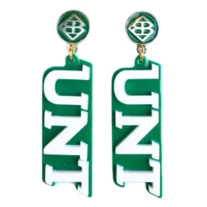 North Texas White UNT Earrings-Brianna Cannon Fashion