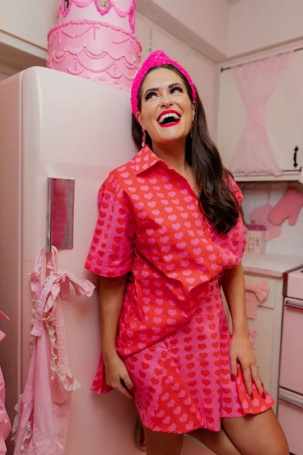 Oh My Hearts Button-Down Shirt-Brianna Cannon Online