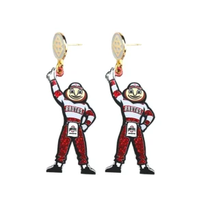 Ohio State Brutus Buckeye Earrings-Brianna Cannon Online