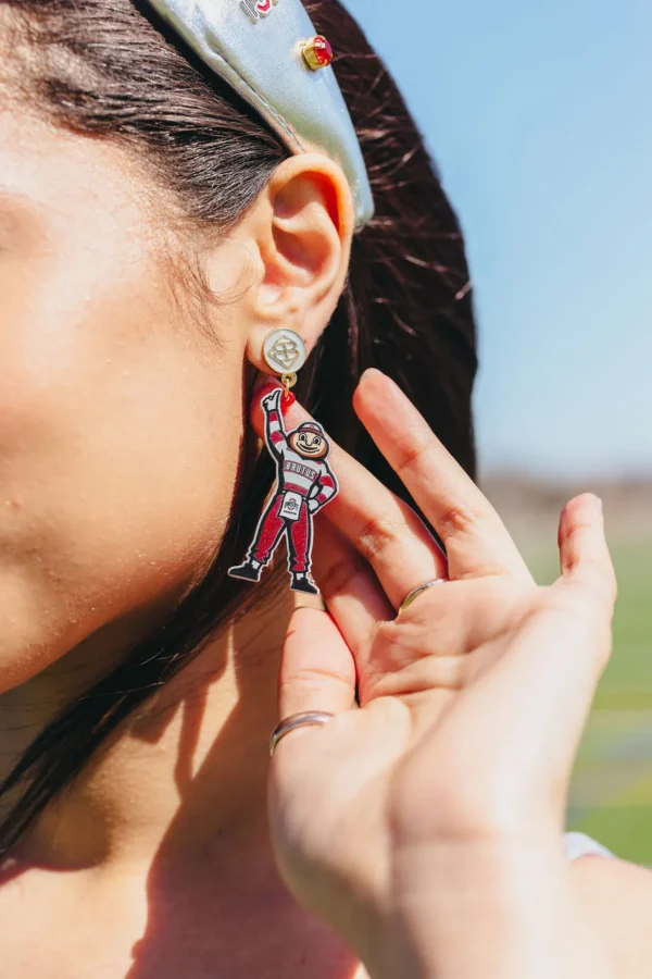 Ohio State Brutus Buckeye Earrings-Brianna Cannon Online