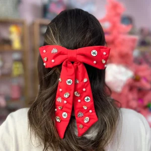 Ohio State Scarlet Bow Barrette-Brianna Cannon Discount