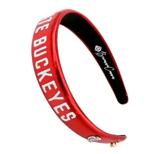 Ohio State Scarlet Thin Embroidered Headband-Brianna Cannon Sale