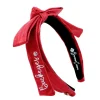 Ohio State Scarlet Thin Embroidered Ribbon Bow Headband-Brianna Cannon Discount