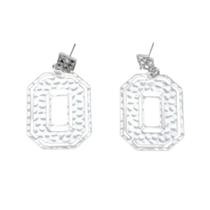 Ohio State Silver Logo Earring with BC Logo-Brianna Cannon Best