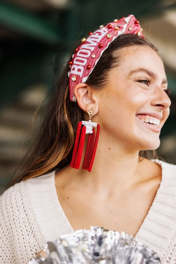Oklahoma Adult Size BOOMER SOONER Cross Stitch Headband-Brianna Cannon New