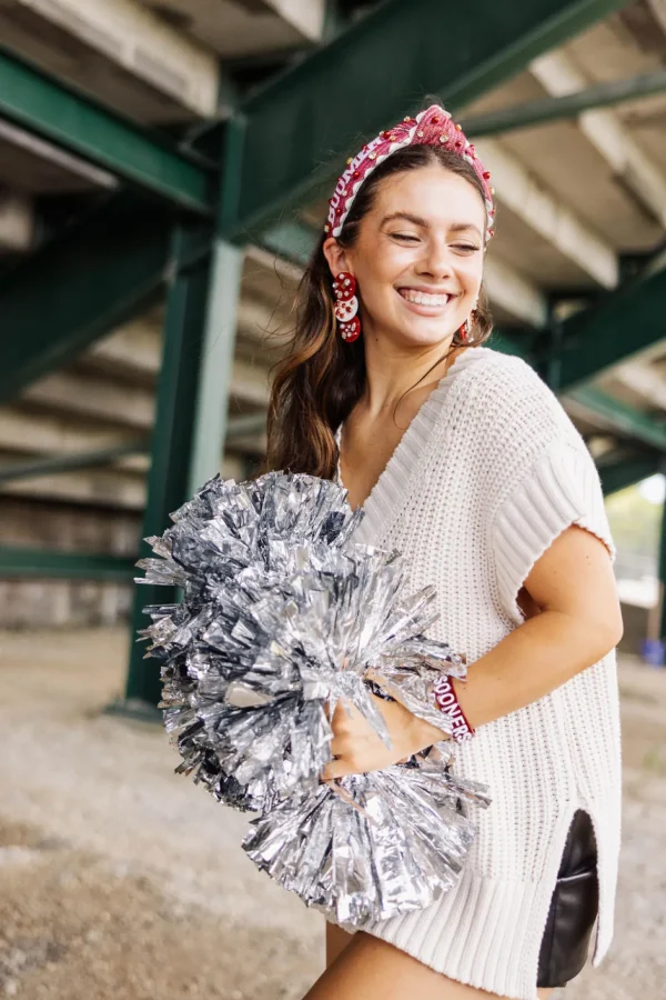 Oklahoma Adult Size BOOMER SOONER Cross Stitch Headband-Brianna Cannon New
