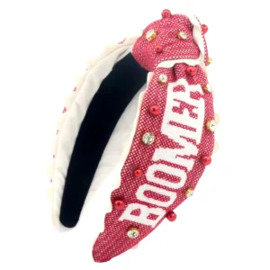 Oklahoma Adult Size BOOMER SOONER Cross Stitch Headband-Brianna Cannon New