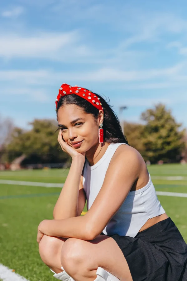 Oklahoma Crimson Logo Headband-Brianna Cannon Hot