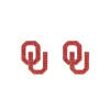 Oklahoma Pavé Logo Studs-Brianna Cannon Sale