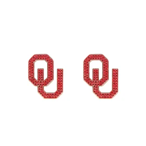 Oklahoma Pavé Logo Studs-Brianna Cannon Sale