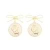 Oklahoma Pearl Bow Medallion Earrings-Brianna Cannon New