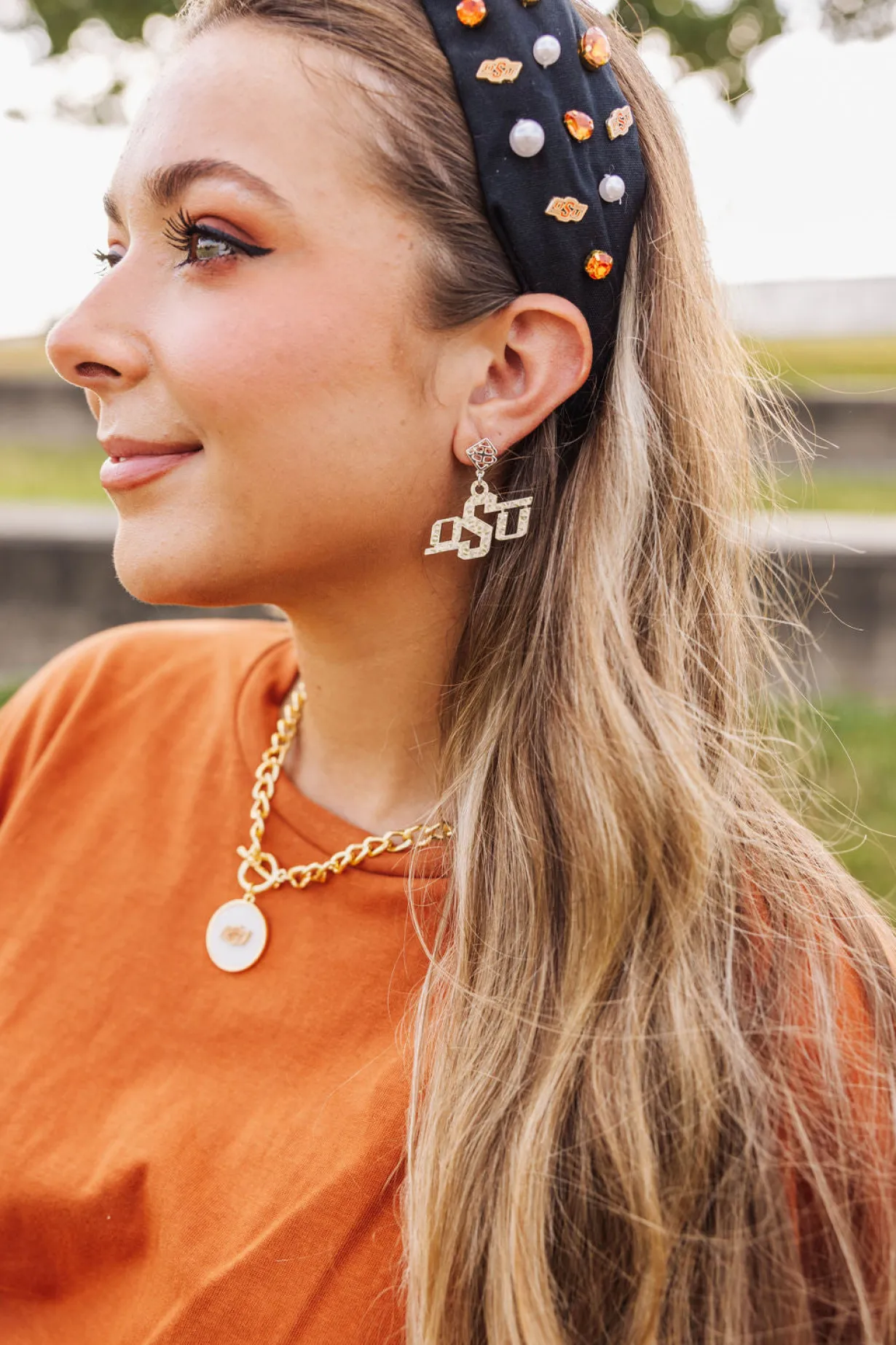 oklahoma_state_silver_log_1.webp Oklahoma State Silver Logo Earring with BC Logo-Brianna Cannon New