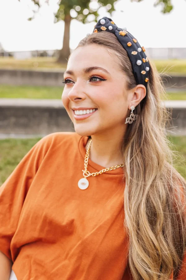 Oklahoma State Silver Logo Earring with BC Logo-Brianna Cannon New