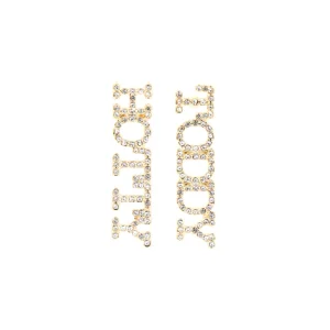 Ole Miss HOTTY TODDY Pavé Rhinestone Stud Earrings-Brianna Cannon Best