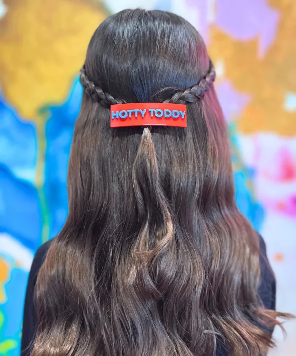 Ole Miss Red HOTTY TODDY Rectangle Barrette Clip-Brianna Cannon Discount