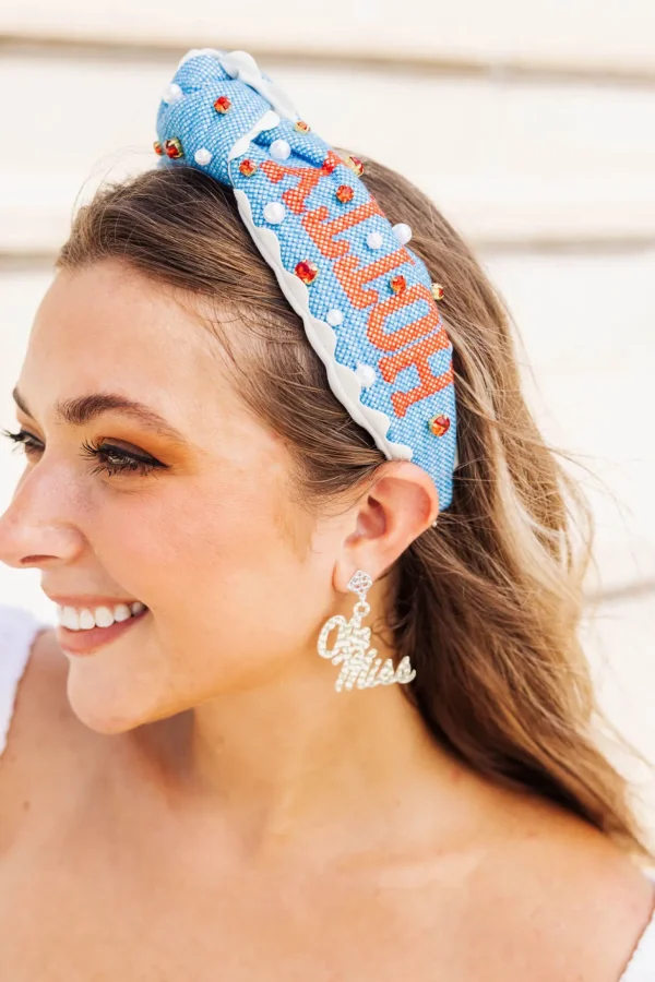 Ole Miss Adult Size HOTTY TODDY Cross Stitch Headband-Brianna Cannon Sale
