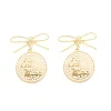 Ole Miss Logo Pearl Medallion Earrings-Brianna Cannon Fashion