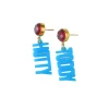 Ole Miss Mini Powder Blue HOTTY TODDY Earrings-Brianna Cannon New