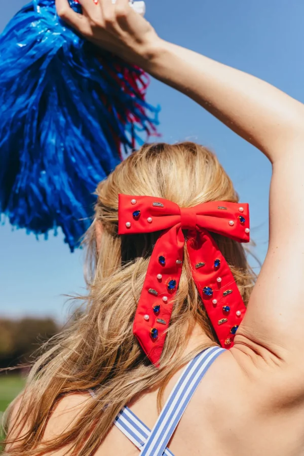 Ole Miss Red Bow Barrette-Brianna Cannon Discount