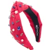 Ole Miss Red Logo Headband-Brianna Cannon Discount