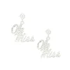 Ole Miss Silver Logo Earring with BC Logo-Brianna Cannon Online