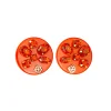 Orange Resin Dot Studs with Orange Crystals-Brianna Cannon New