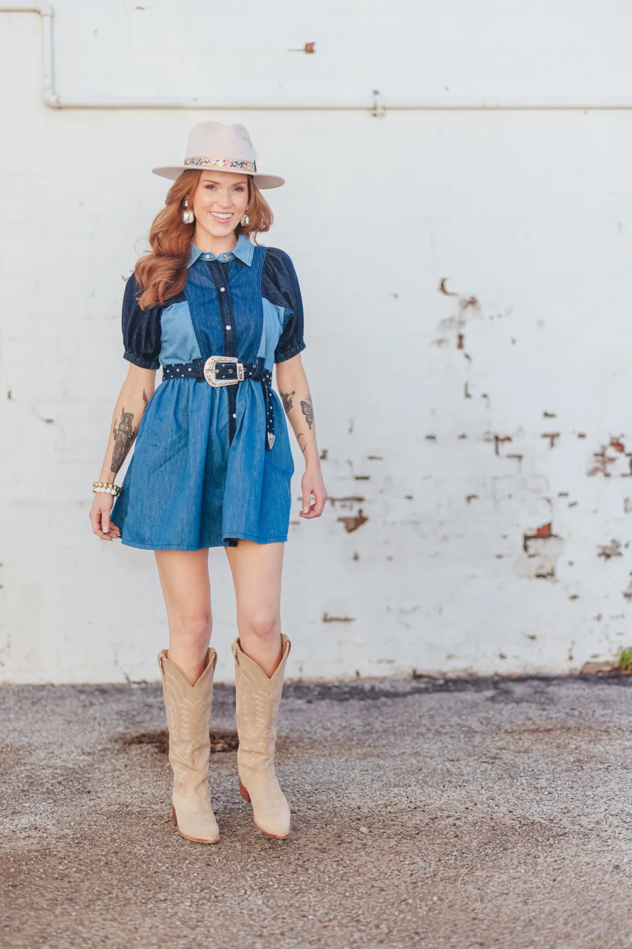 patchwork_denim_dress_wit_6.webp Patchwork Denim Dress with Belt-Brianna Cannon Online