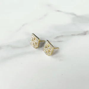 Pavé Logo Studs-Brianna Cannon Online