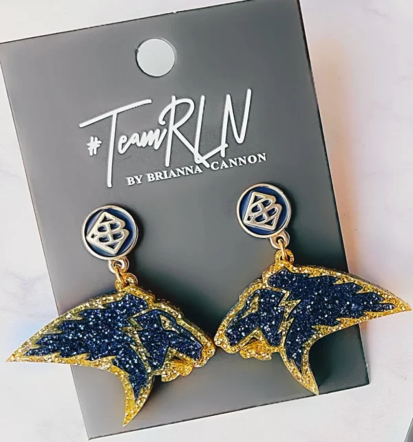 PCA Lions Logo Earrings-Brianna Cannon Discount