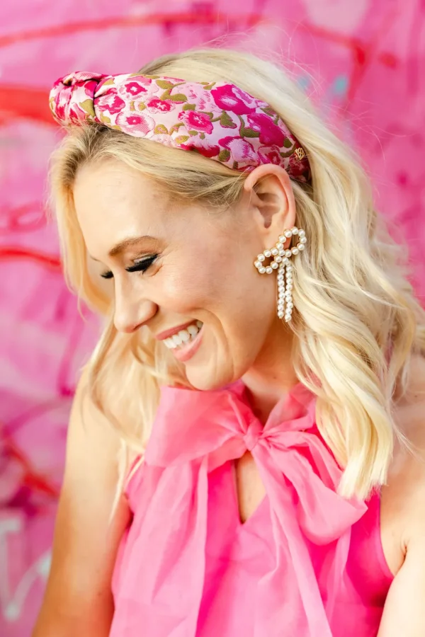 Pearl Bow Earrings-Brianna Cannon Hot