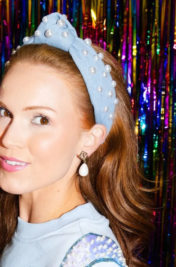 Pearl Drop Earrings with BC Logo-Brianna Cannon Best