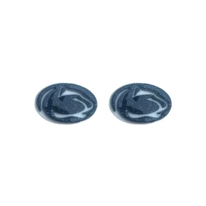 Penn State Navy Glitter Nittany Lion Logo Studs-Brianna Cannon Outlet