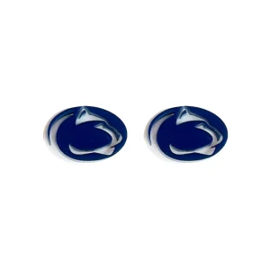 Penn State Navy Nittany Lion Logo Studs-Brianna Cannon Outlet