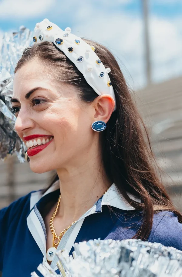Penn State Navy Nittany Lion Logo Studs-Brianna Cannon Outlet