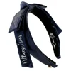 Penn State Navy Thin Embroidered Ribbon Bow Headband-Brianna Cannon New