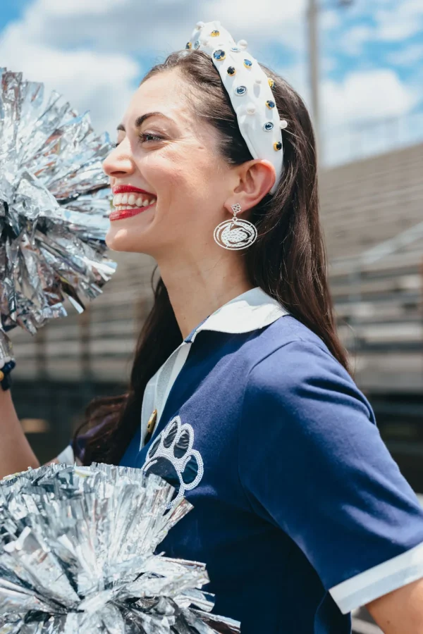 Penn State Silver Logo Earring with BC Logo-Brianna Cannon New
