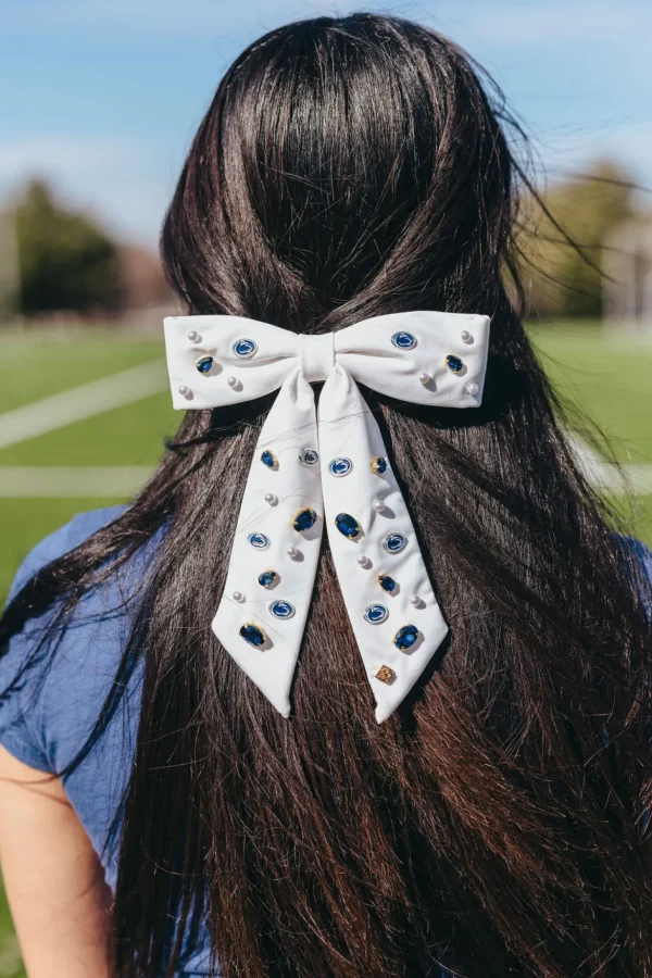 Penn State White Bow Barrette-Brianna Cannon Online