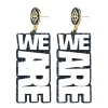Penn State White WE ARE Earrings-Brianna Cannon Best
