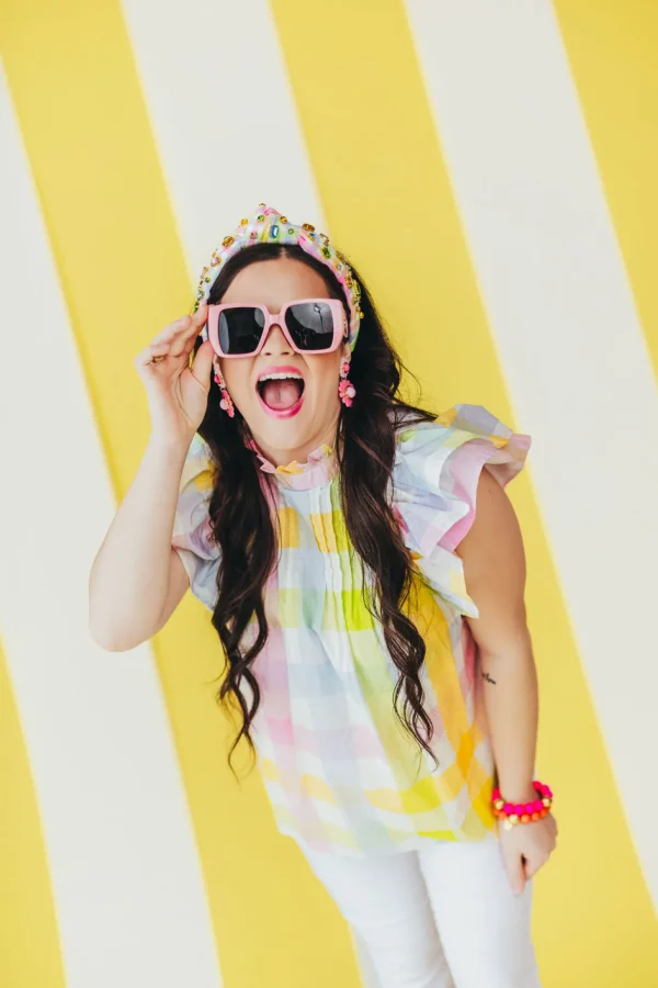 Perfect Pink BC Square Sunglasses with Polarized Lenses-Brianna Cannon Fashion