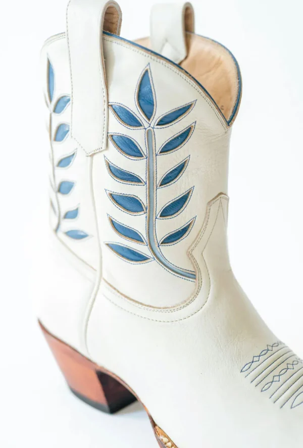Petite Paloma Hadley Boot - Bone/Blue-Brianna Cannon New