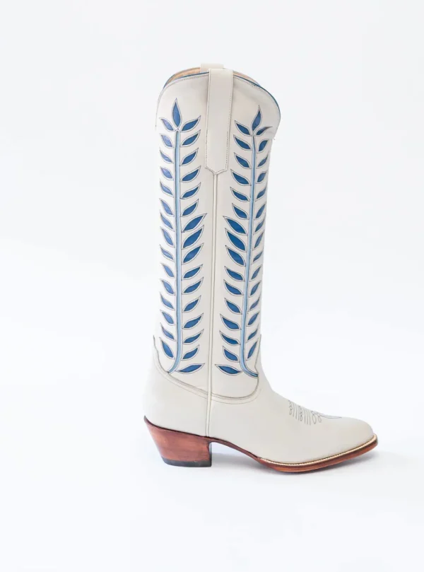 Petite Paloma Rory Boot - Bone/Blue-Brianna Cannon Clearance
