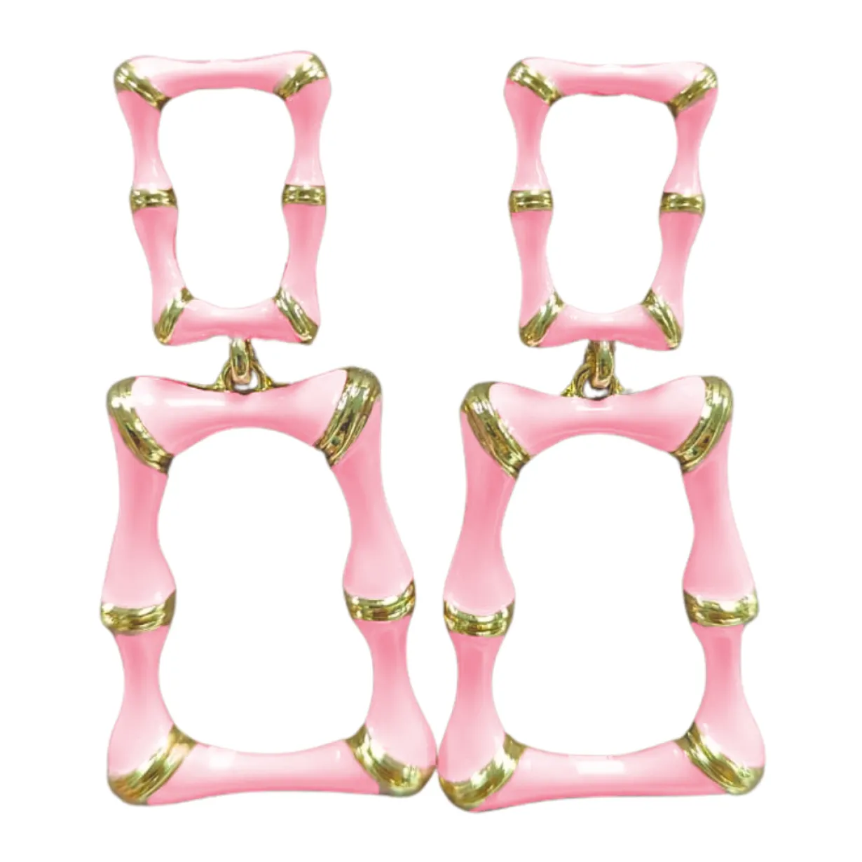 pink_enamel_bamboo_earrin_0.webp Pink Enamel Bamboo Earrings-Brianna Cannon Fashion