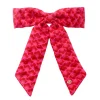 Pink Scalloped Bow Barrette With Pink Beads-Brianna Cannon Fashion