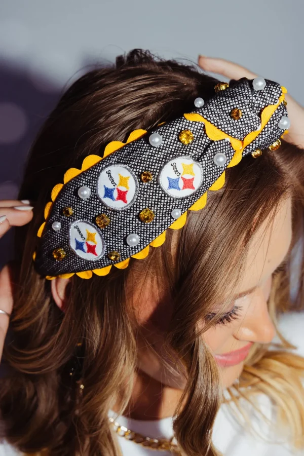 Pittsburgh Steelers Adult Cross Stitch Headband-Brianna Cannon Fashion