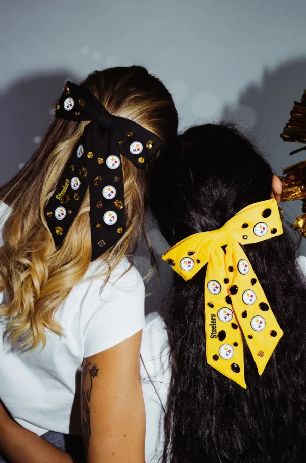 Pittsburgh Steelers Black Bow Barrette-Brianna Cannon Online