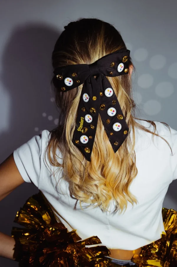 Pittsburgh Steelers Black Bow Barrette-Brianna Cannon Online