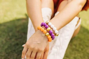 Purple Beaded Brianna Bracelet-Brianna Cannon Fashion