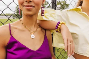Purple Beaded Brianna Bracelet-Brianna Cannon Fashion