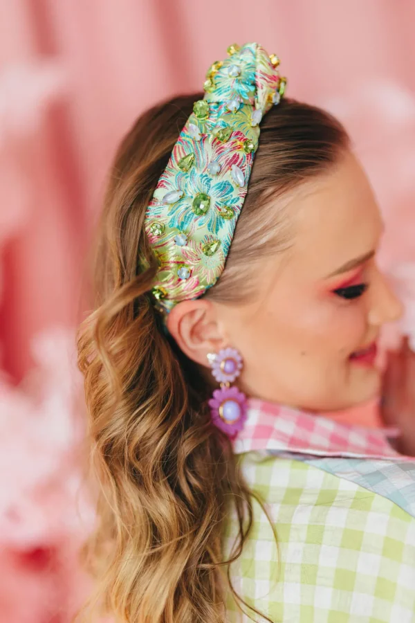 Purple May Flowers Double Drop Earrings-Brianna Cannon Sale